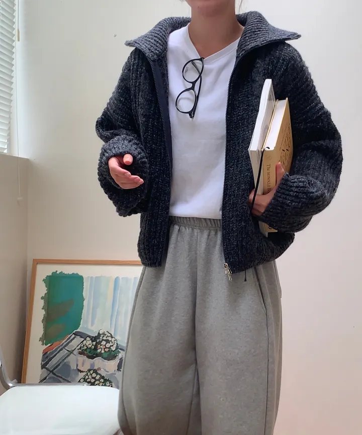 hachi twist 2way zip up (3color) 상세 이미지 1