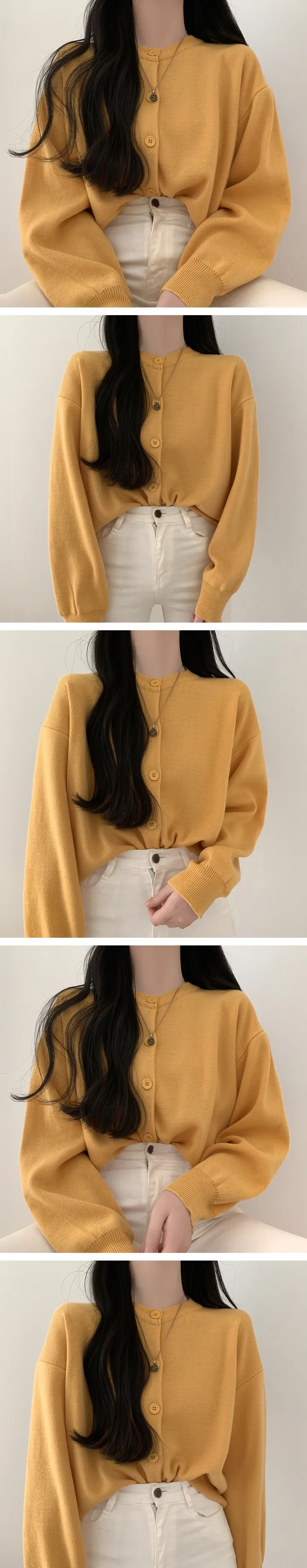 심쿵 단추 라운드가디건 [14color] 상세 이미지 10