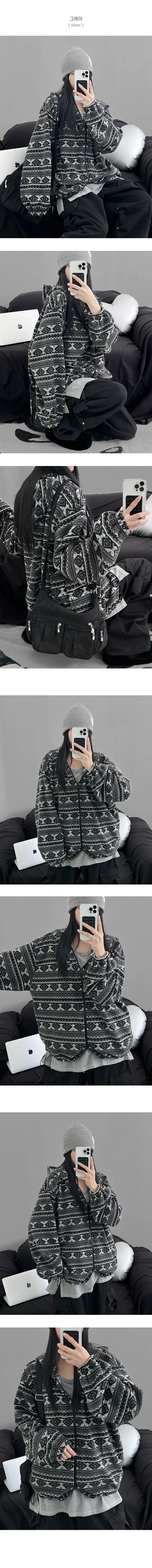 *묶음할인[부들폭신/간절기필수] 박시핏 플리스 후드집업 상세 이미지 7