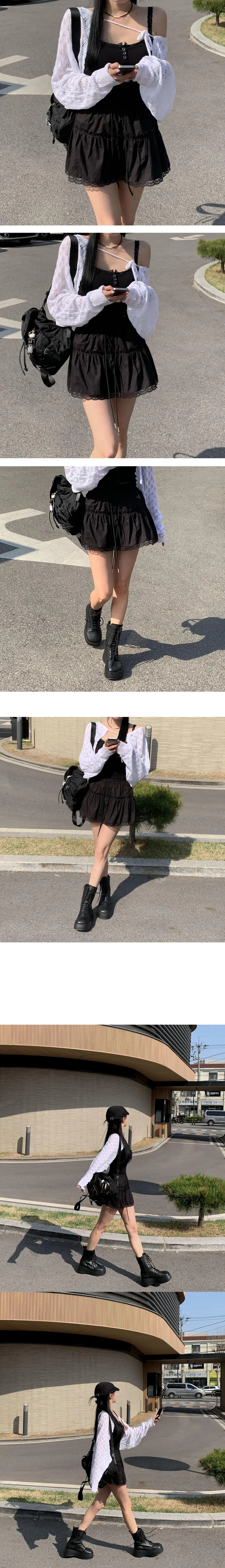 [코디추천🖤] 레베 여름 펀칭 리본 볼레로- 2color 상세 이미지 8