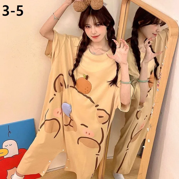 캐릭터 루즈핏 파자마/ 원피스 겸 점프슈트 홈웨어/잠옷/빅사이즈/M~2XL(40~100)KG/18COLOR/LBD1175 상세 이미지 6