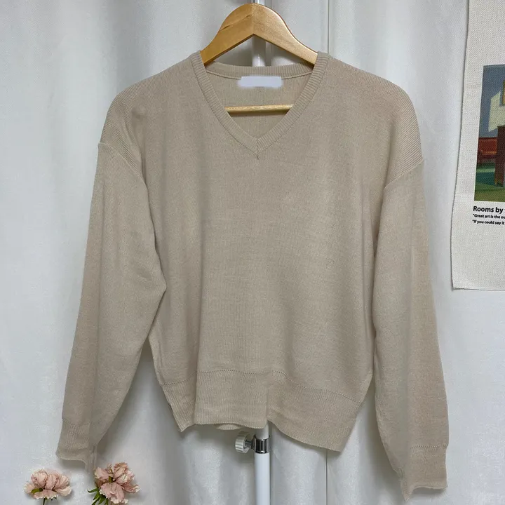 [1000장돌파💛/니트맛집/] V넥 베이직 기본 니트 10color 상세 이미지 69