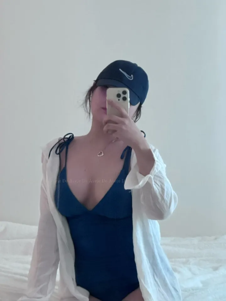 블루 모노키니 셔링 리본 하이레그 상세 이미지 18