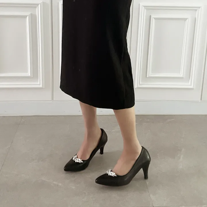 (7cm) 편한 베이직 스틸레토 힐 웨딩슈즈 하이힐 구두 셀프웨딩 브라이덜샤워 소품 신발 돌잔치 2부 피로연 빅사이즈 상세 이미지 13