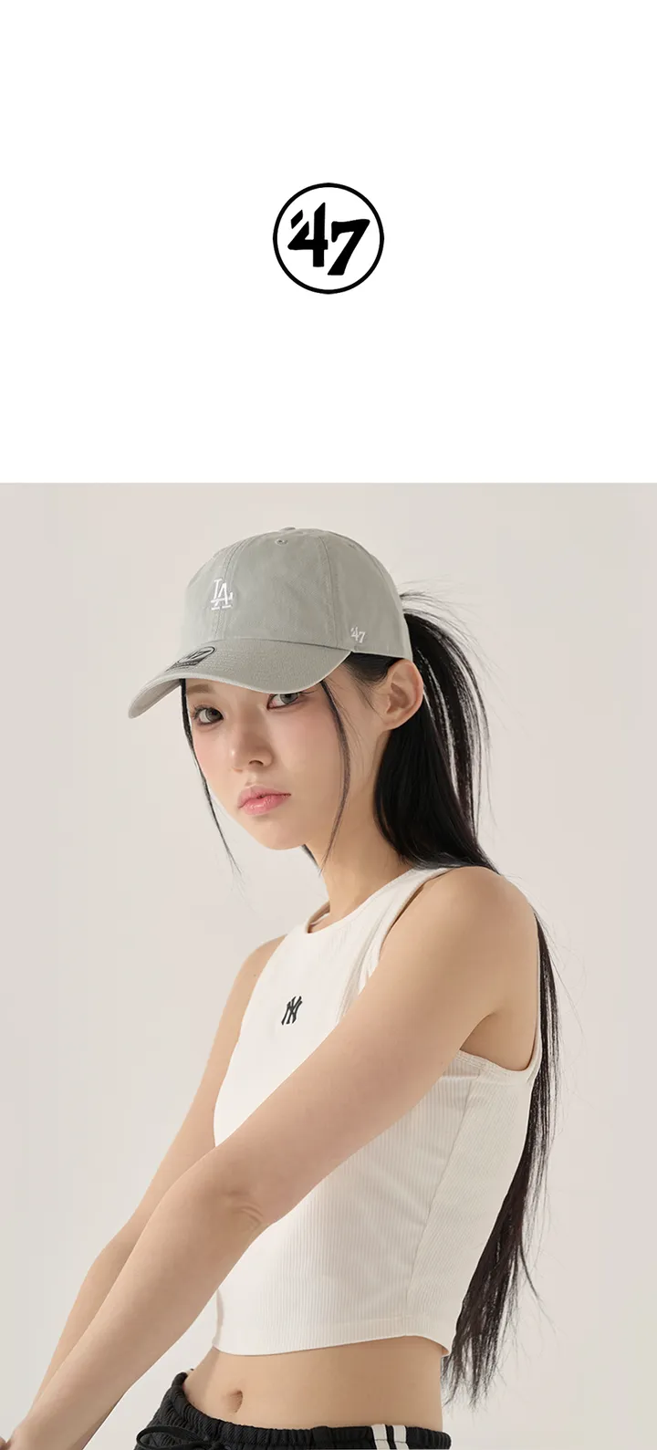 47브랜드 야구모자 볼캡 LA NY 스몰로고 MLB모자 상세 이미지 1