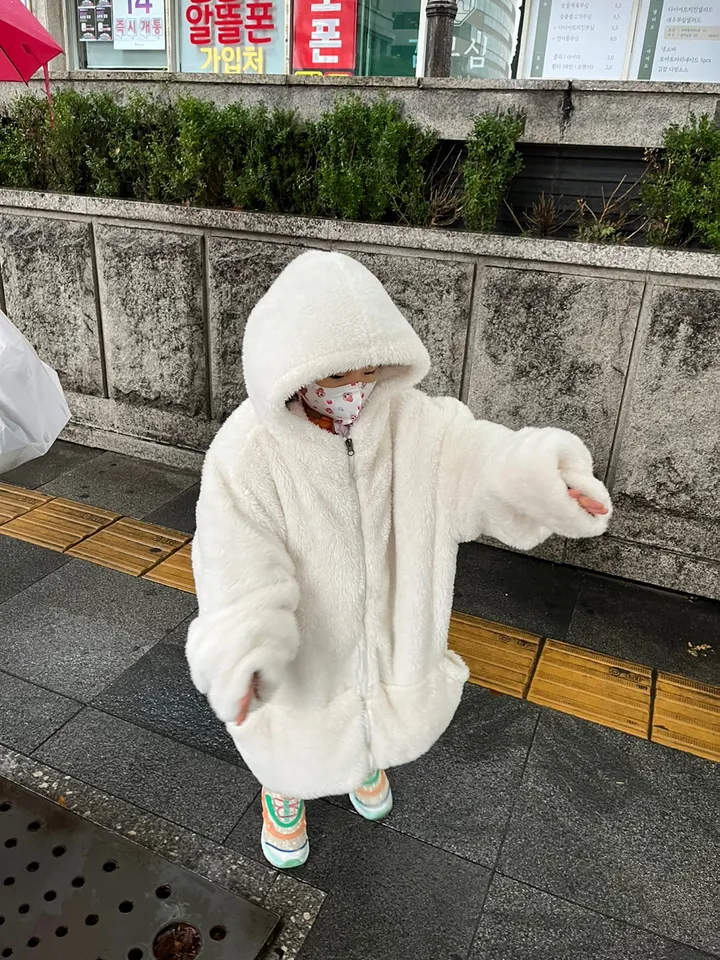 3size 남녀공용 커플룩 양털 후리스 후드집업 2color 상세 이미지 10
