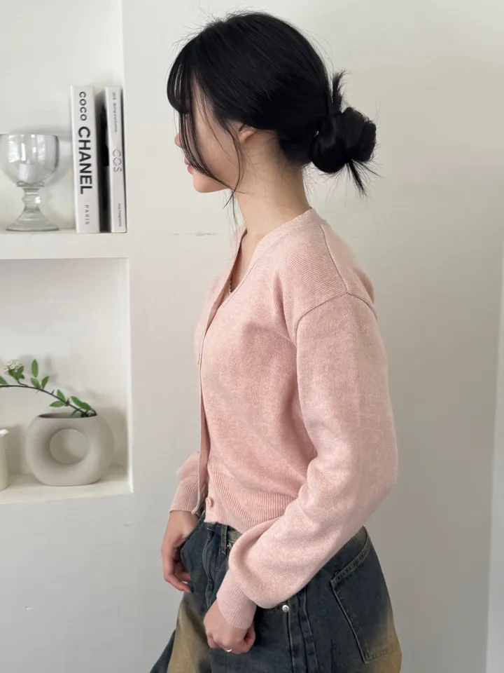 {✩봄 신상 / 넉넉 여리핏✩} 🌸팔뚝살 커버 맛집🌸 파스텔 니트 브이넥 가디건 상세 이미지 19