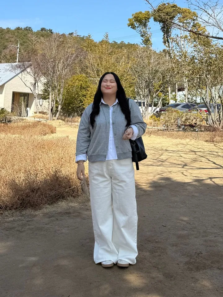 버튼 쭈리 가디건 빅사이즈 셔츠 레이어드 하기 좋은 아우터 간절기 가디건 상세 이미지 25