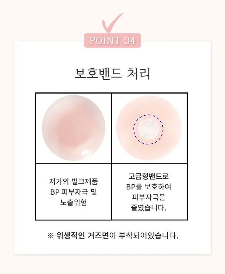 [당일출고🚀/ 2통할인]니플패치 유두가리개 패드 밴드 누브라 10개 김나영 선미 매너패치 수영장 튜브탑 오프숄더 상세 이미지 14