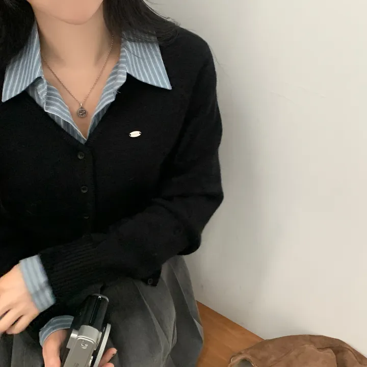 [스탠다드핏/데일리🤎] 리너스 실버 펜던트 나그랑 브이넥 니트가디건 - 6color 상세 이미지 30