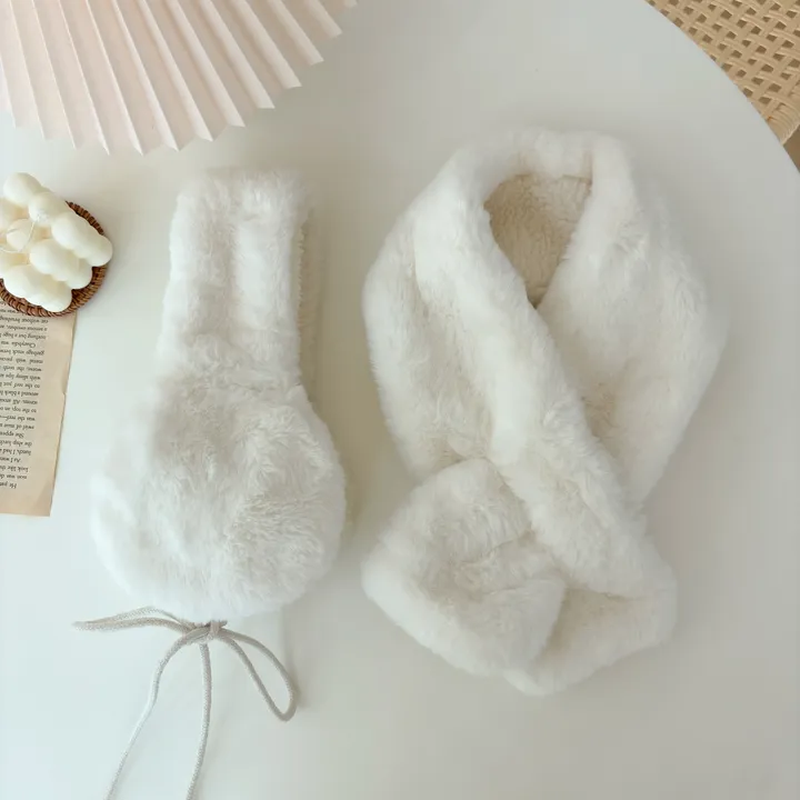 얼굴작아보여요🐑자체제작 스키장 모자 썰매장 양면착용 3컬러 귀도리 목도리 세트 머플러 귀마개 빅사이즈 겨울 포근 몽글몽글/ 상세 이미지 21