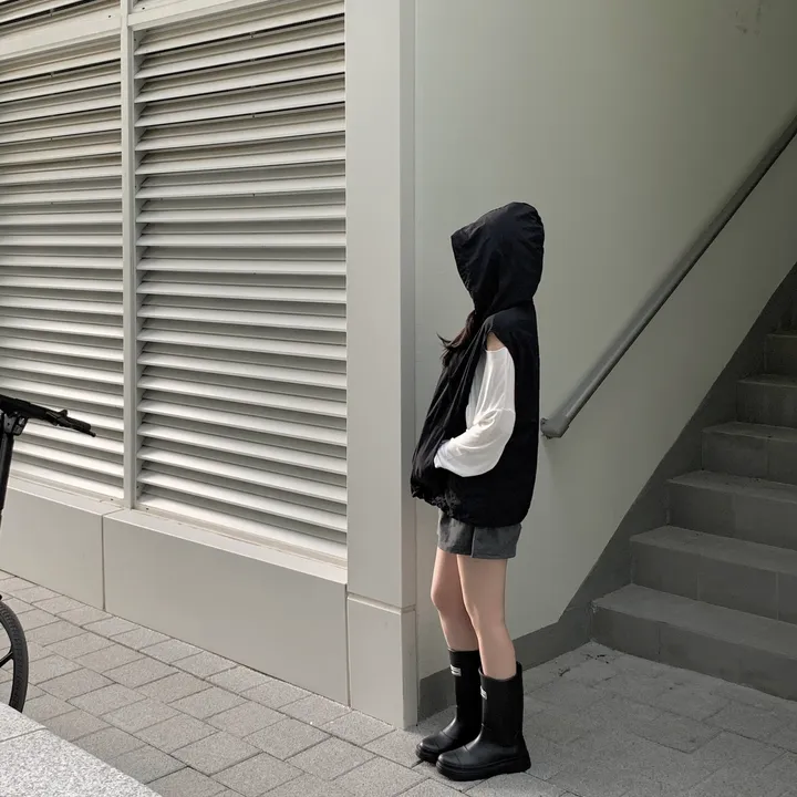 레코드 후드 나일론 조끼 : record hoodie Anorak vest - 4 color 상세 이미지 52