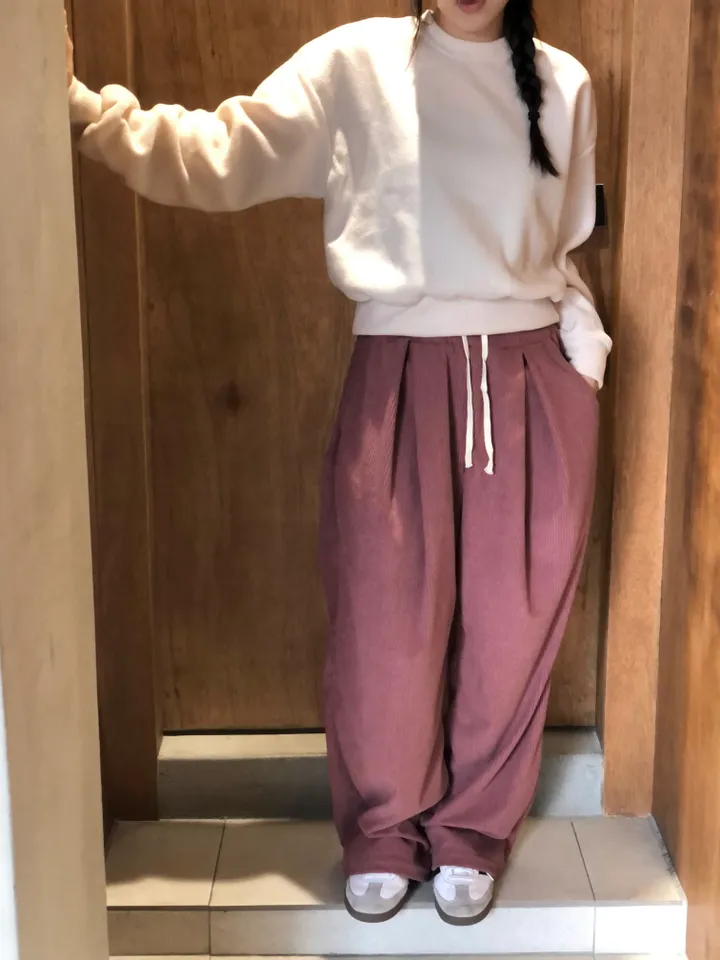 [데일리/*핏보장*] 코듀로이 골덴 핀턱 밴딩 팬츠 - 7colors (맞주름 허리 밴딩 와이드팬츠 롱다리핏 골반보장) 상세 이미지 60