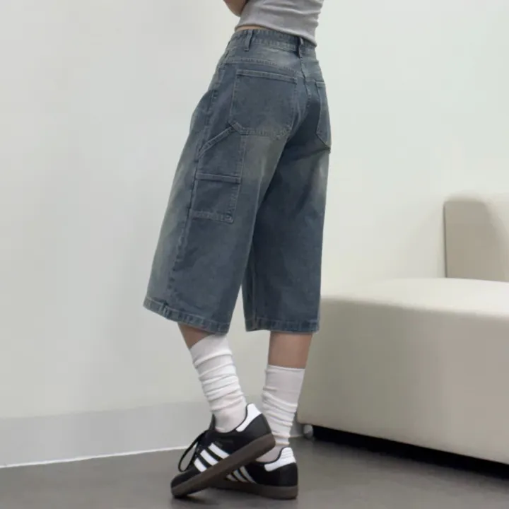 [카펜더버뮤다🐰/숏&롱/~2XL] 아일렛 카펜더 5부 7부 버뮤다 데님 숏팬츠 여름반바지 기장선택 남녀공용 하체커버 빅사이즈 (5Col) 상세 이미지 26