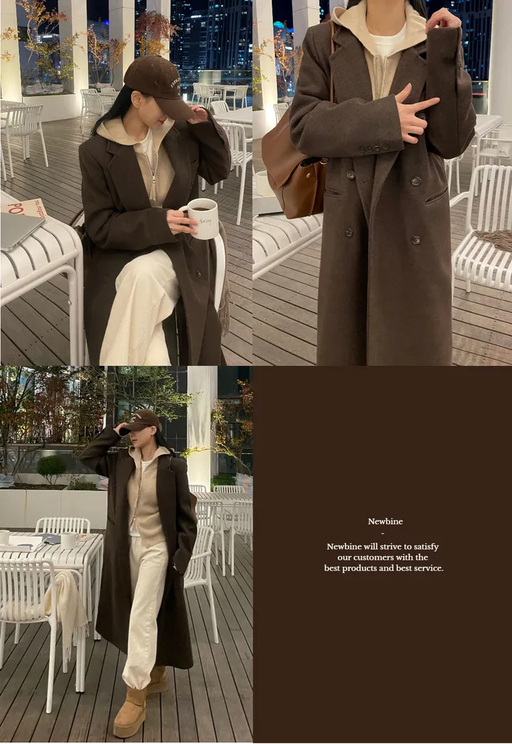 나인  프리미엄 울 맥시 코트 2color. 상세 이미지 38