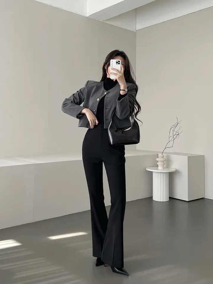 [만능코디템/히든밴딩🖤] 가나다란 엣지 3단 기장 오피스룩 쫀쫀 스판 하이웨스트 부츠컷 슬랙스 5color 상세 이미지 21