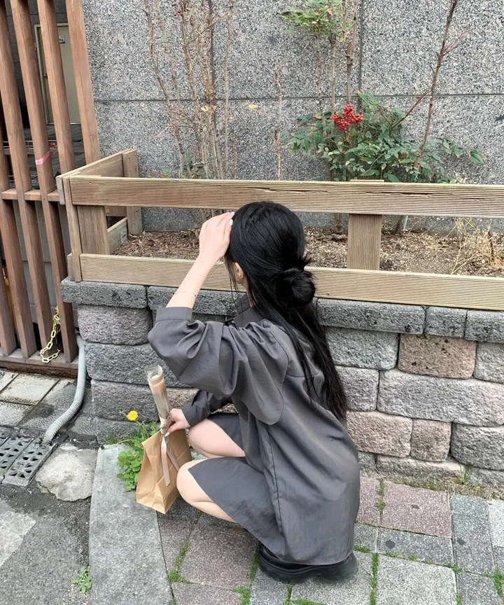 [set🖤/기장조절/데이트룩] 셔츠ops+뷔스티에ops 투피스 레이어드 세트set 상세 이미지 45