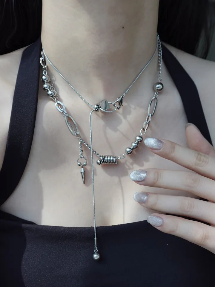 [써지컬] pierce drop necklace | 피어싱 볼 드롭 목걸이 상세 이미지 22