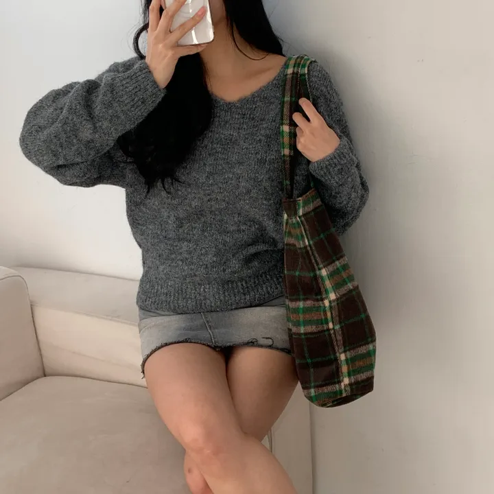 🌼2color🌼 윈터 체크 에코백🚚당일출고🚚 (그린, 네이비) 크리스마스, 연말파티, 겨울신상⛄︎ 상세 이미지 28