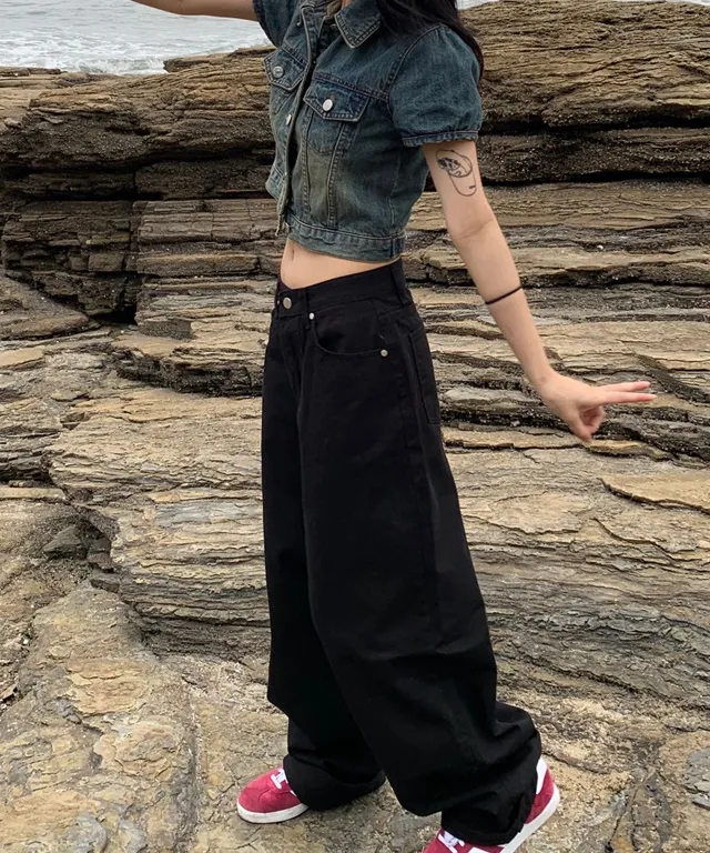 면 와이드 팬츠(2color)