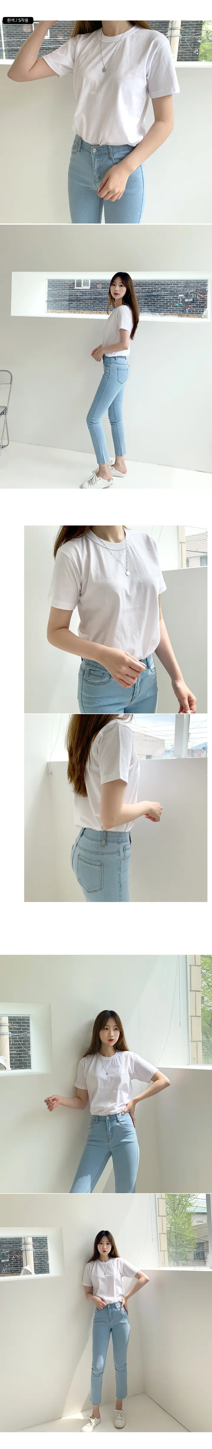 [묶음할인/7size] 데일리 반팔 티셔츠 (3color) 상세 이미지 3