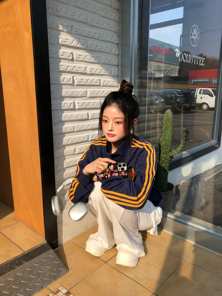 레브 트랙 유니폼 빈티지 져지 집업 상세 이미지 3