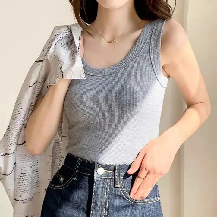 [민소매 인기템] 심플 베이직 슬림 이너 골지나시 민소매 나시티 상세 이미지 12