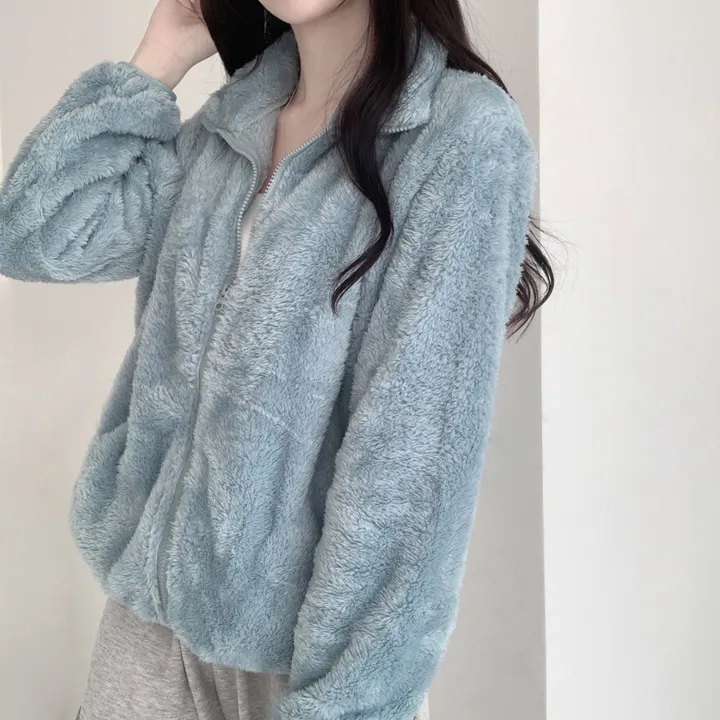 당일발송❤‍🔥[포근해☁️] 뭉게뭉게 구름이 빅사이즈 오버핏 양털 후리스 집업 가디건 (남녀공용/커플집업) 상세 이미지 10
