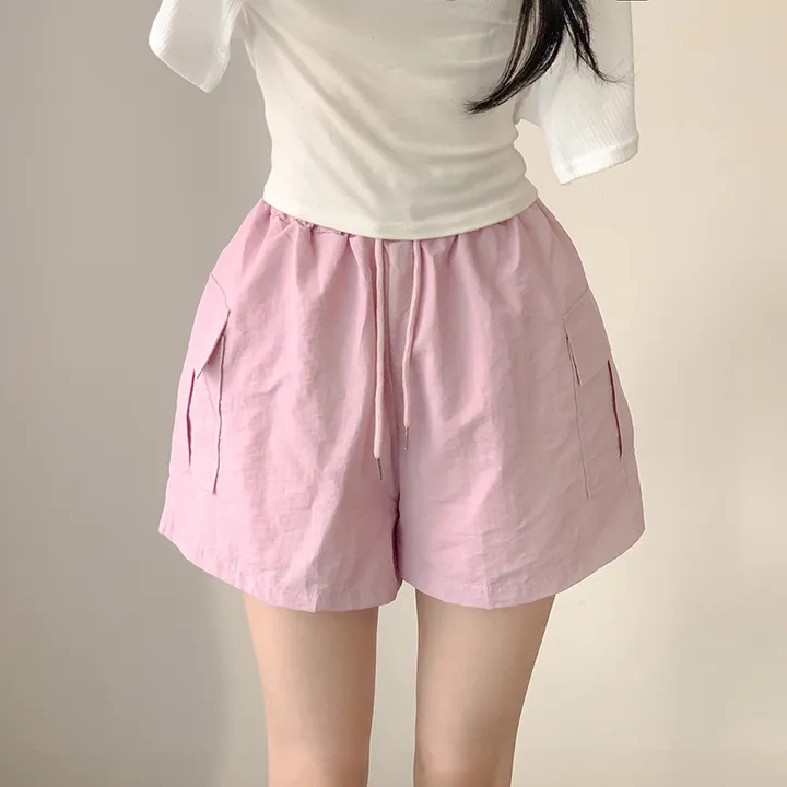 아이스 카고 아노락 밴딩 반바지 - 4color (바스락/숏팬츠/포켓/스트링/트레이닝) 상세 이미지 13