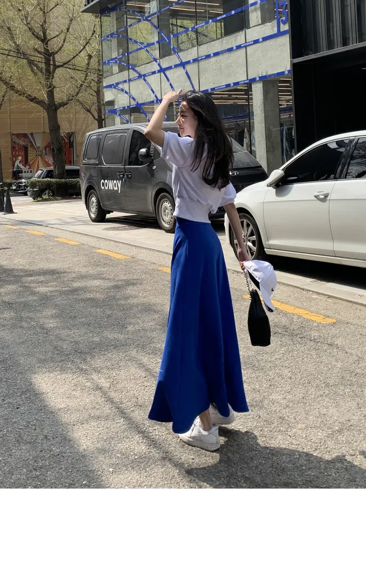 (자체제작/주문폭주~)헤리티지 맨투맨 롱 스커트 세트 상세 이미지 17