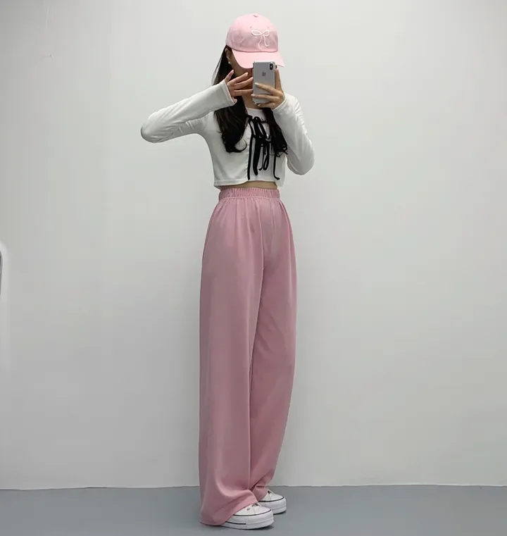 당일🚀[숏&롱/편한바지!] 드림 컬러 밴딩 롱 와이드팬츠 트레이닝팬츠 댄스복 여름팬츠 사계절팬츠 키작녀 키큰녀 (7Col) 상세 이미지 32