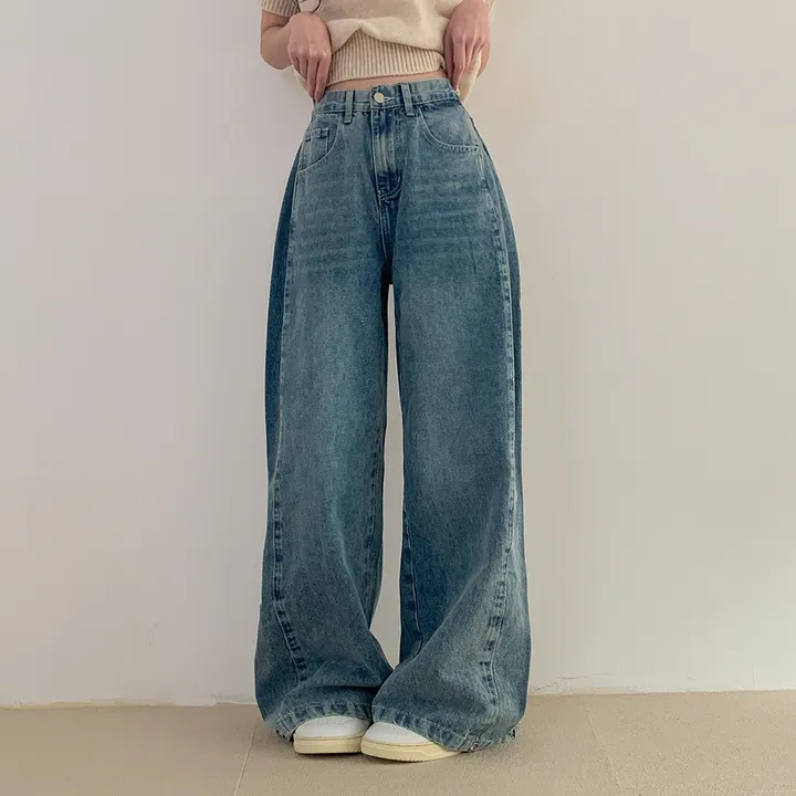 [핏강추!/사이드핀턱/-3XL] 오스틴 와이드핏 밑단 스냅 단추 워싱 데님 팬츠 4colors 상세 이미지 23