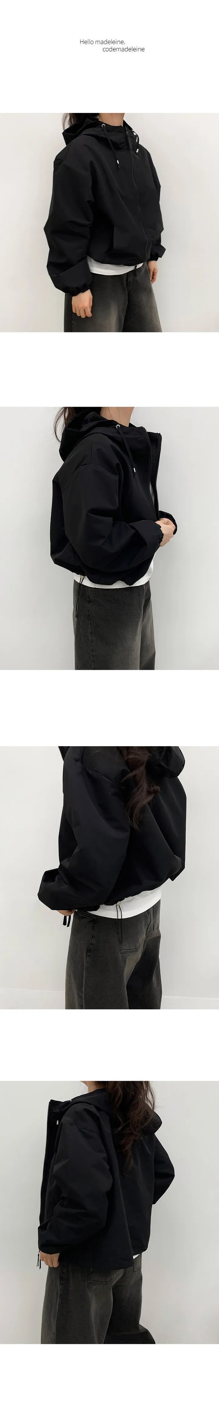 [좋은퀄리티/안감있음] 포멧 투웨이 지퍼 바람막이 아우터 3color 고퀄 사계절 후드아우터 겉옷 하이넥 외투 봄옷 간절기 상세 이미지 2