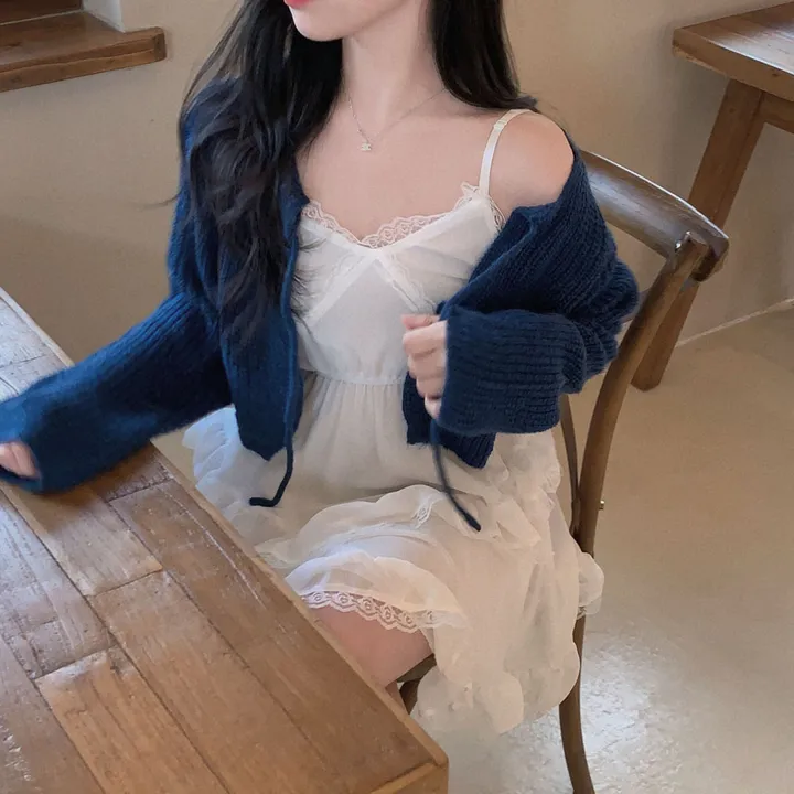 [흘러내림X]퓨어 울 모헤어 리본 볼레로 크롭 가디건 - 4color 상세 이미지 17