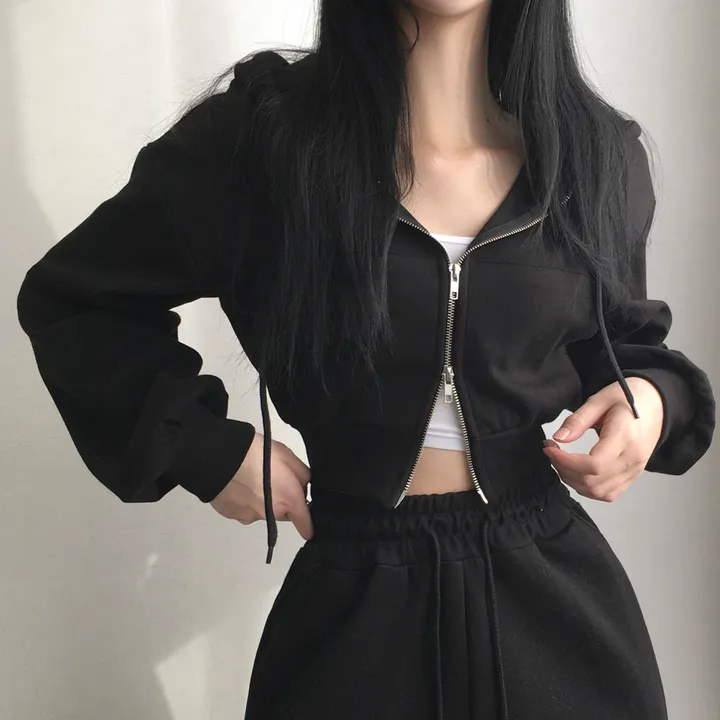 만족도100% 휘뚤마뚤 무지 투웨이 크롭후드집업 4color 상세 이미지 27
