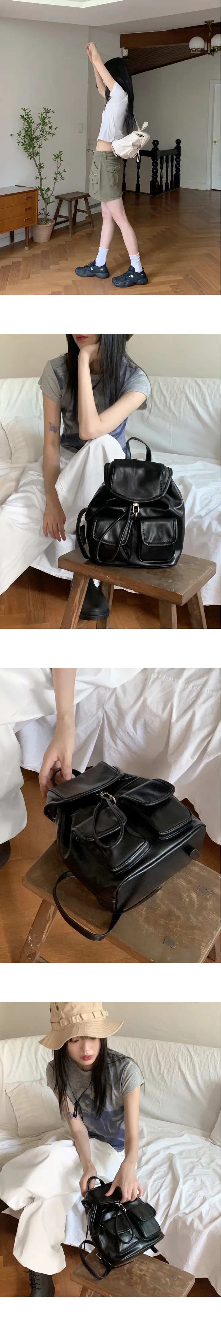 토플 투포켓 레더 미니 백팩 상세 이미지 6