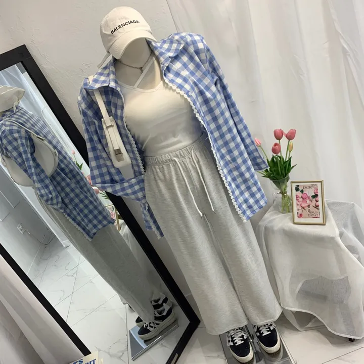 1+1 데일리 쭈리 일자 와이드핏 트레이닝팬츠 [3컬러] 상세 이미지 1