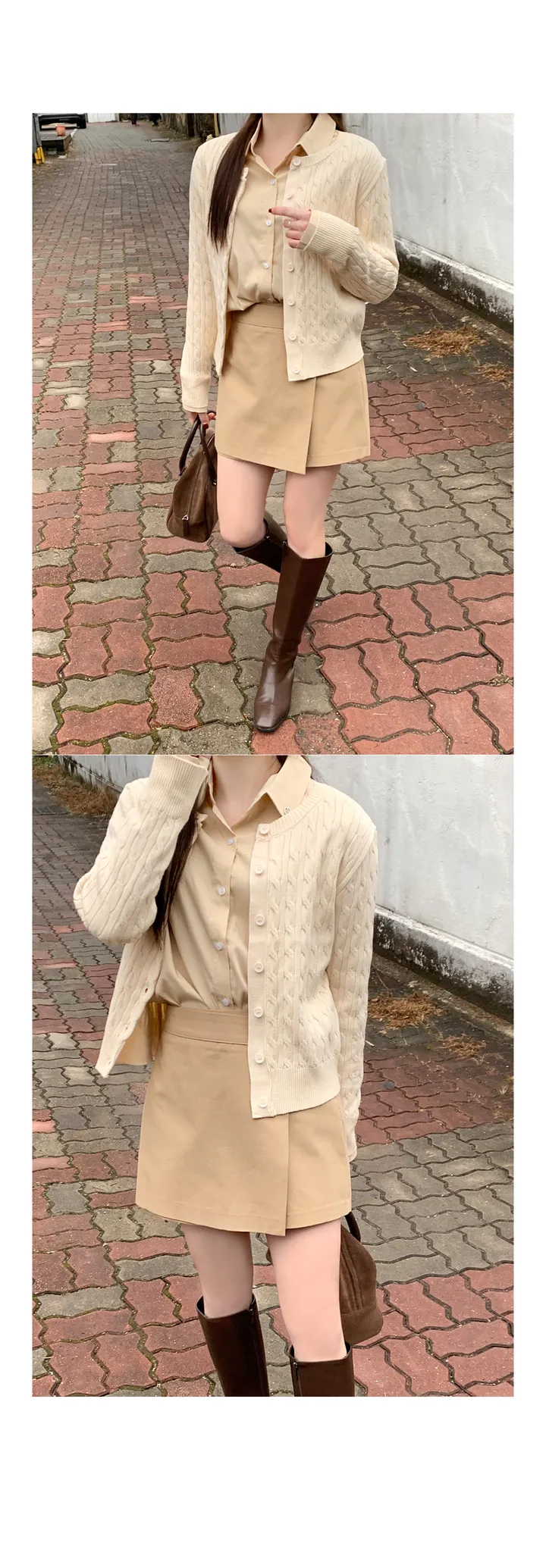 [정사이즈핏/간절기필수-!]클래식꽈니트가디건 상세 이미지 10