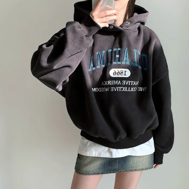 [대박핏보장✨/98%만족/진그레이 당일출고!] 자체제작 #크치Made 꿈에 나온 핏, 오클라호마 1866  양기모 맨투맨 긴팔 후드티 ; 5컬러 상세 이미지 77