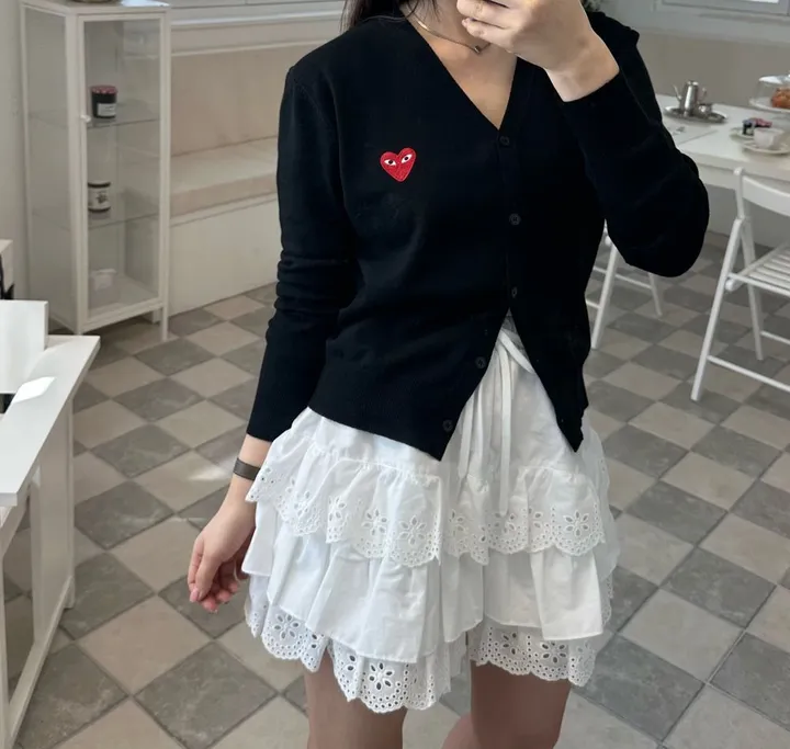 하트 가디건 브이넥 데일리 빠른출고 4color 상세 이미지 30