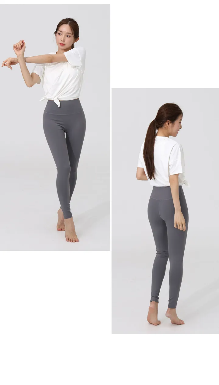 사이드 오픈 오버핏 힙커버 반팔 요가 티셔츠 여성 필라테스상의 루즈핏 요가복 운동복 상세 이미지 12