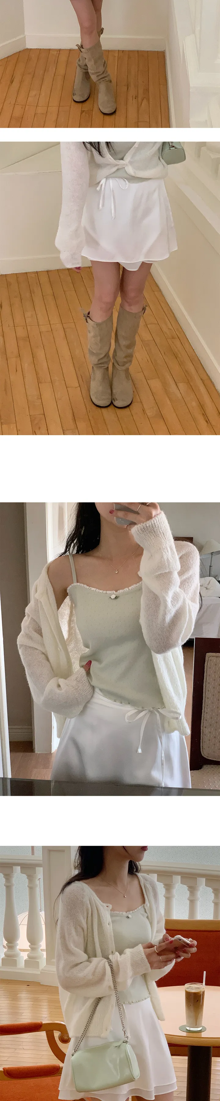 당일/봄가디건🌸 [here you] 퍼지 모헤어 cardigan - 5color (벚꽃룩/울가디건/모헤어니트/나들이룩/봄니트) 상세 이미지 25