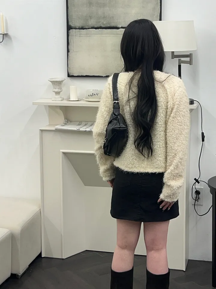 [최저가 할인중%🌼]스노우 퍼 가디건 3color 상세 이미지 19