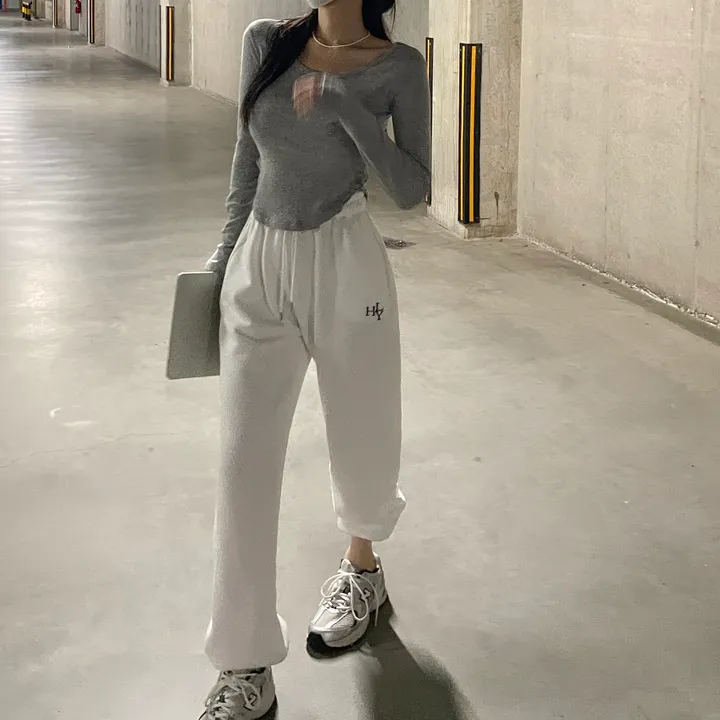 [8color/MADE] 하이퀄리티 웨하스 탄탄 와이드 조거팬츠 봄트레이닝 상세 이미지 31
