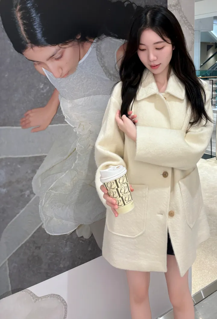 얼리버드 세일!![3COLOR/알파카8 모헤어12] 버터 모헤어 하프 핸드메이드코트 상세 이미지 23