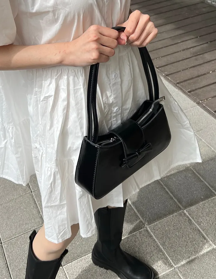 주말할인 * 리본 키치 발레코어 포인트 숄더백 토트백 봄신상 데일리 레드 상세 이미지 15
