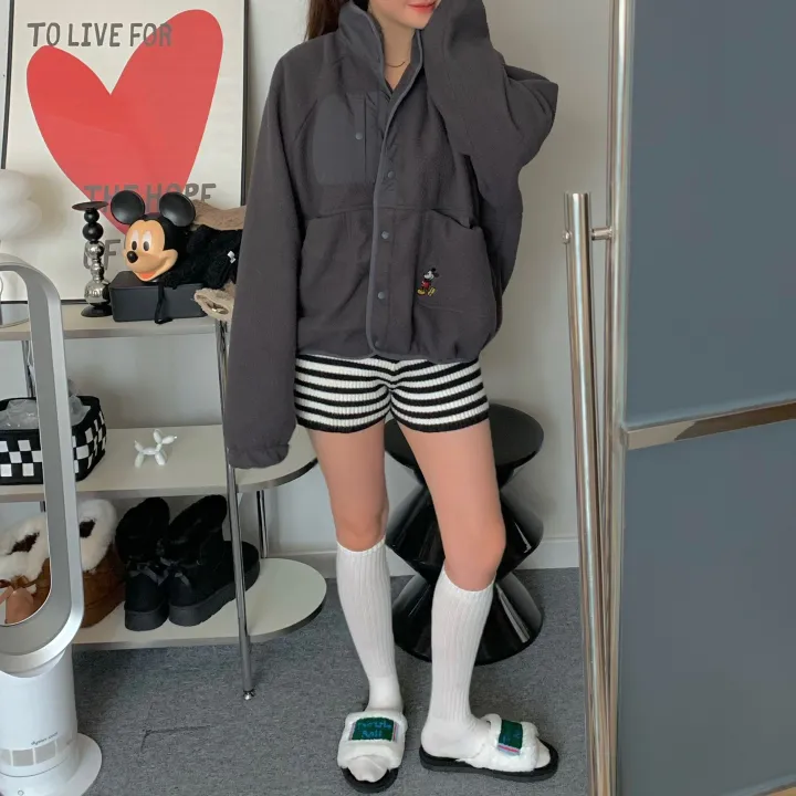 [🌠디즈니정품💭/남녀공용❤️/도링룩단독🤸] 미키 후리스 점퍼 미키마우스 캐릭터 뽀글이 집업 잠바 겨울 아우터 (3color) 상세 이미지 42