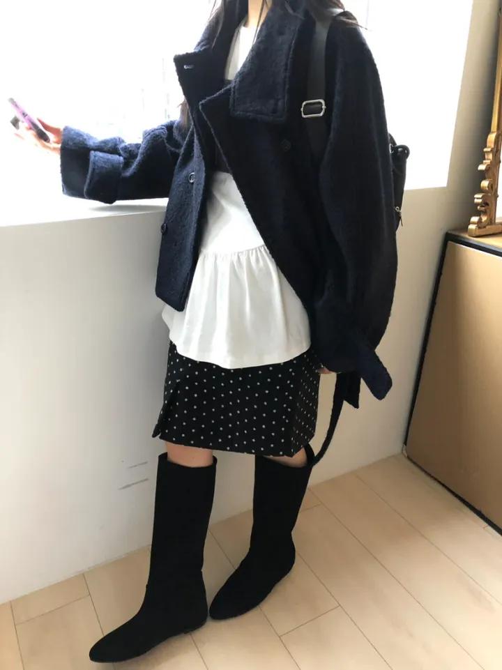 *아이당일*하이넥 더블 숏코트(2color) 상세 이미지 83