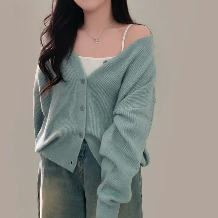 [인생가디건🤍]극여리 루즈핏 울 브이넥 니트 가디건 - 8color 상세 이미지 90