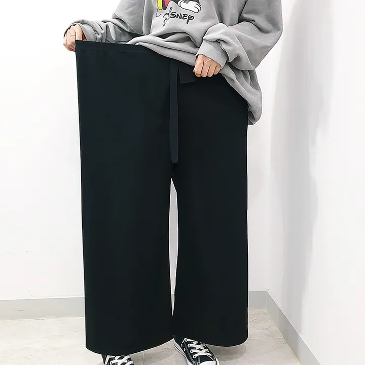 (55~99) 빅사이즈 오버핏 밴딩 와이드 팬츠 상세 이미지 6
